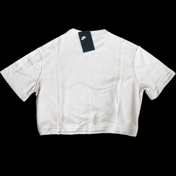 Nike NWT Sz S Crop Sweatshirt Short Sleeve - Picture 3 of 10
